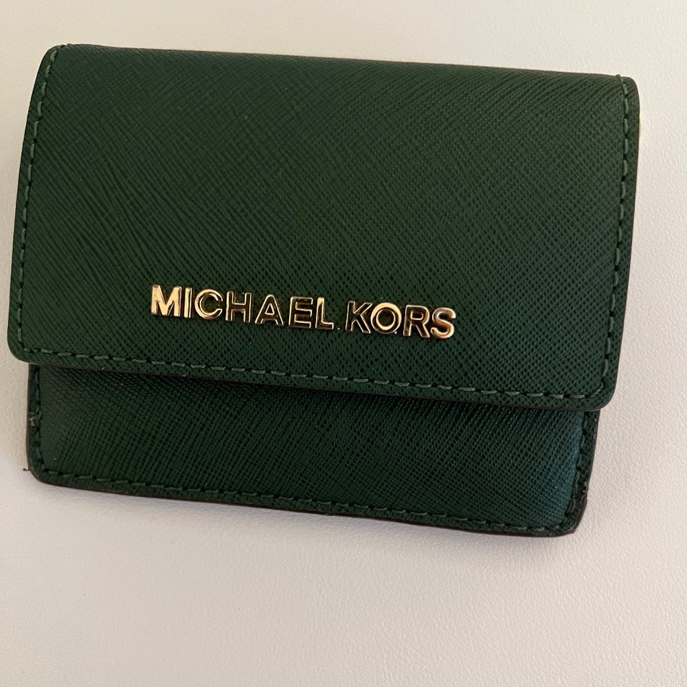 Hunter green Michael Kors wallet